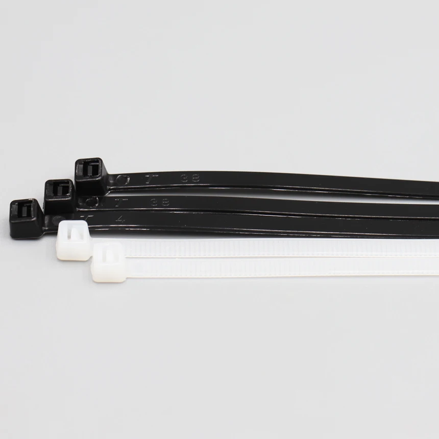 5*100/120/150/160/180/200/250/280mm 4.6/4.8mm Width Black White Self-Lock Plastic Strap Wrap Ziptie Fasten Zip Ties Cable Tie