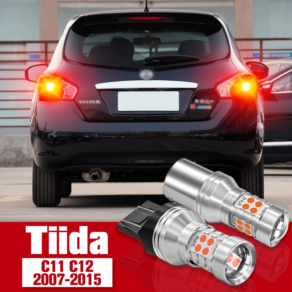 

2pcs LED Accessories Brake Light Bulb Lamp For Nissan Tiida C11 C12 2007-2015 2008 2009 2010 2011 2012 2013 2014