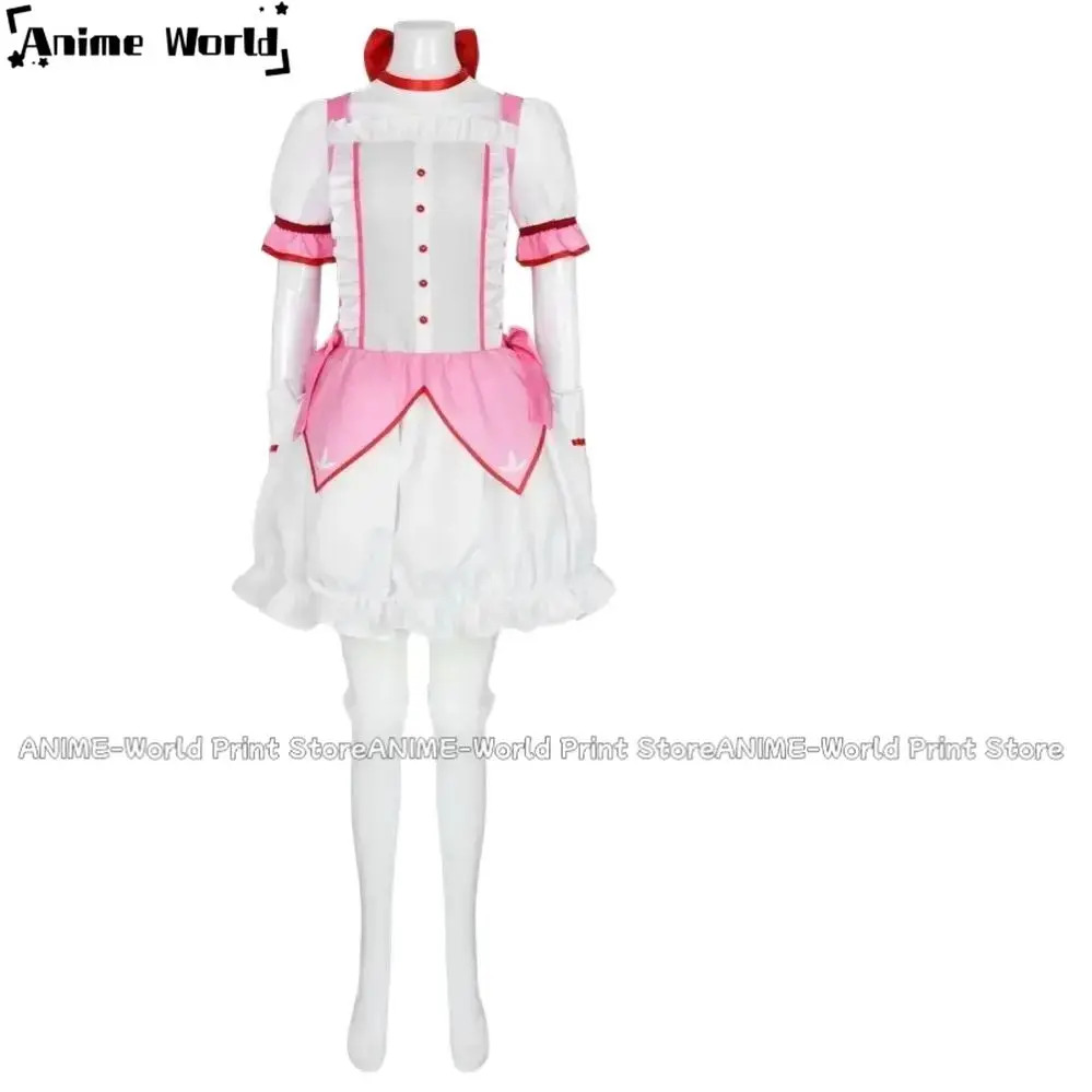 

《Custom Size》Unisex Anime Cos Kaname Madoka Cosplay Costumes Halloween Christmas Party Sets Uniform Suits