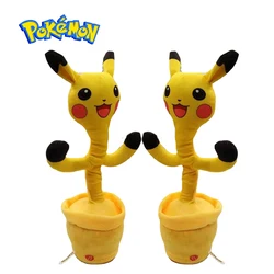 Pokemon Pikachu Dancing Cactus Repeat Talking Toy Song Speaker Wriggle Dancing Sing Toy Talk Plushie Stuffed Toy Baby Adult Gift