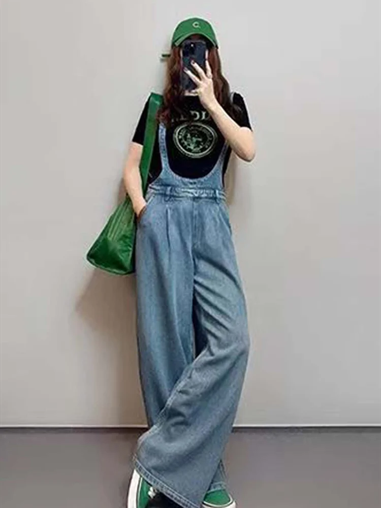 American Style Hot Girl Heavy Industry Design Hot Diamond Splicing Jeans Retro Loose Floor Pants
