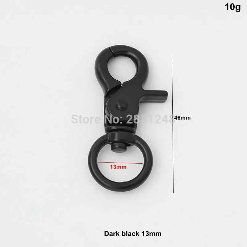 10-30-100pcs 8mm 9mm 13mm Dark gun black trigger snap hook swivel clasp lobster claws swivel hooks hardware Hardware Accessories