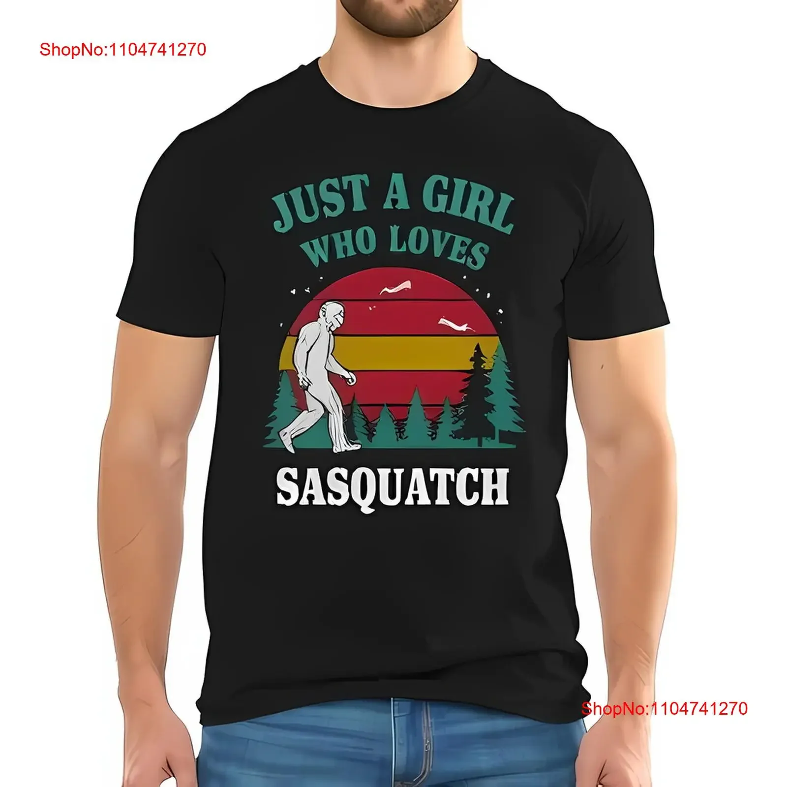 

Винтажная футболка Sasquatch для женщин в стиле ретро, хлопковая винтажная стираная уличная одежда, удобная растягивающаяся мужская футболка