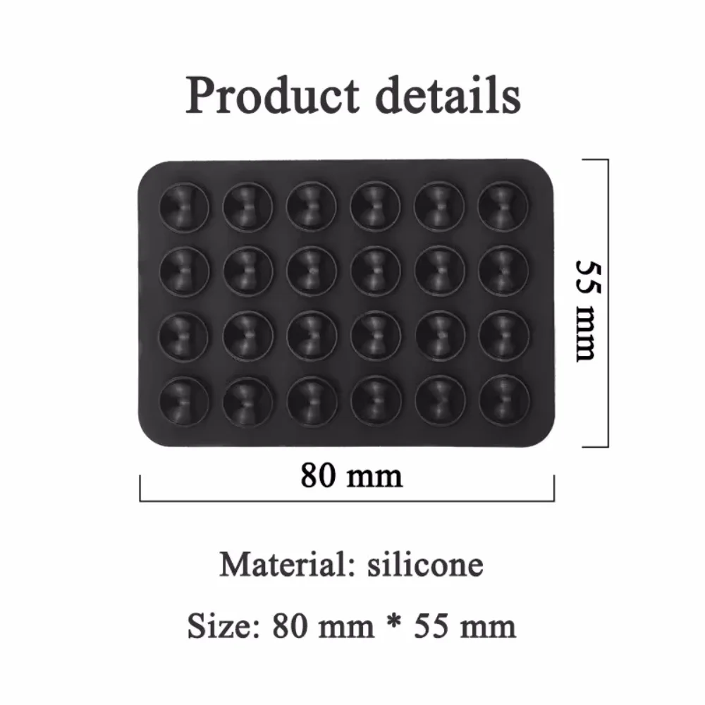 Silicone Suction Pad Single Sided For Mobile Phone Fixture Suction Cup Backed Adhesive Silicone Rubber Sucker Pad For Fixing