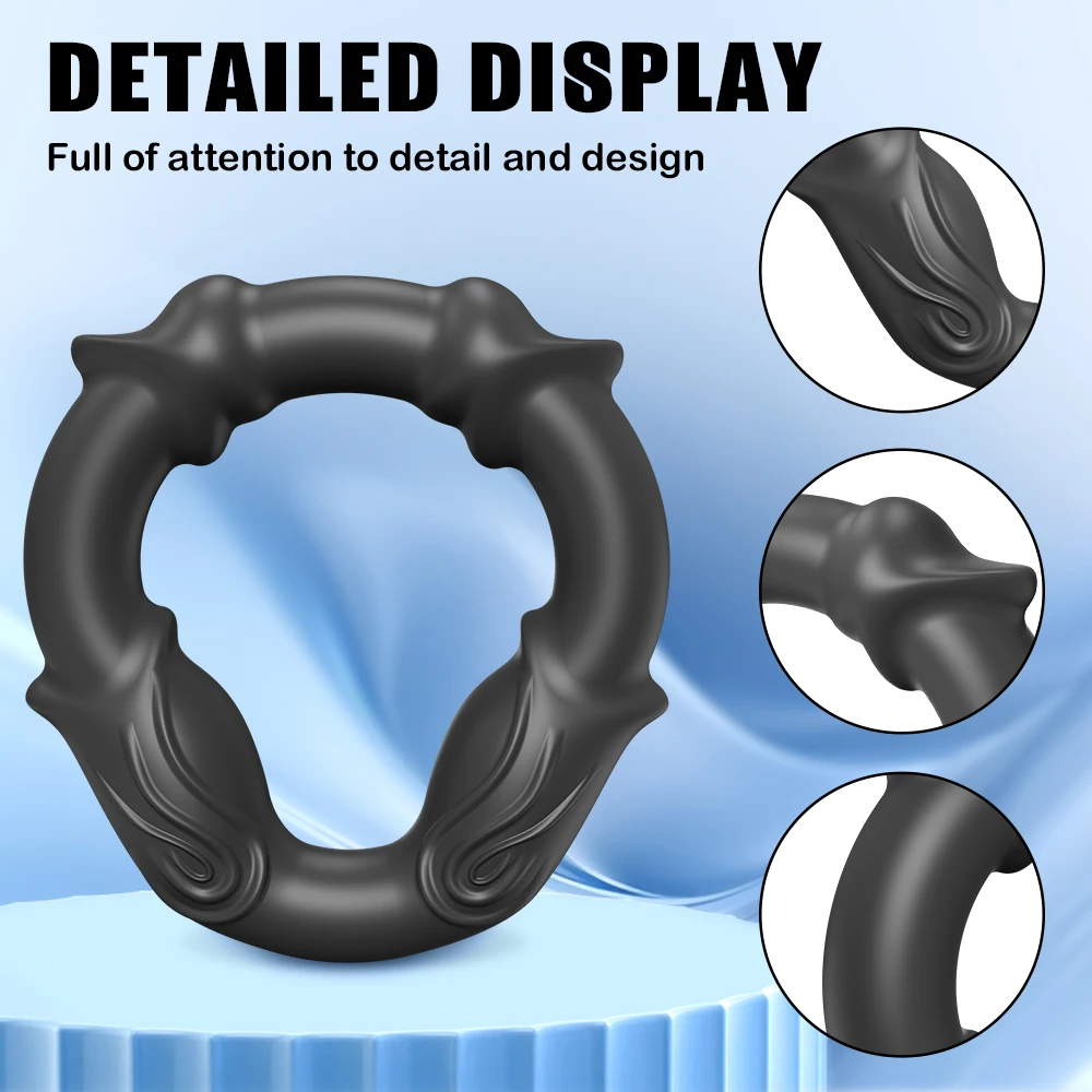 3pcs/Set Silicone Penis Ring Ejaculation Delay Cock Rings Dick Erection Cockring Male Lock Sperm Trainer Adult Sex Toys For Men