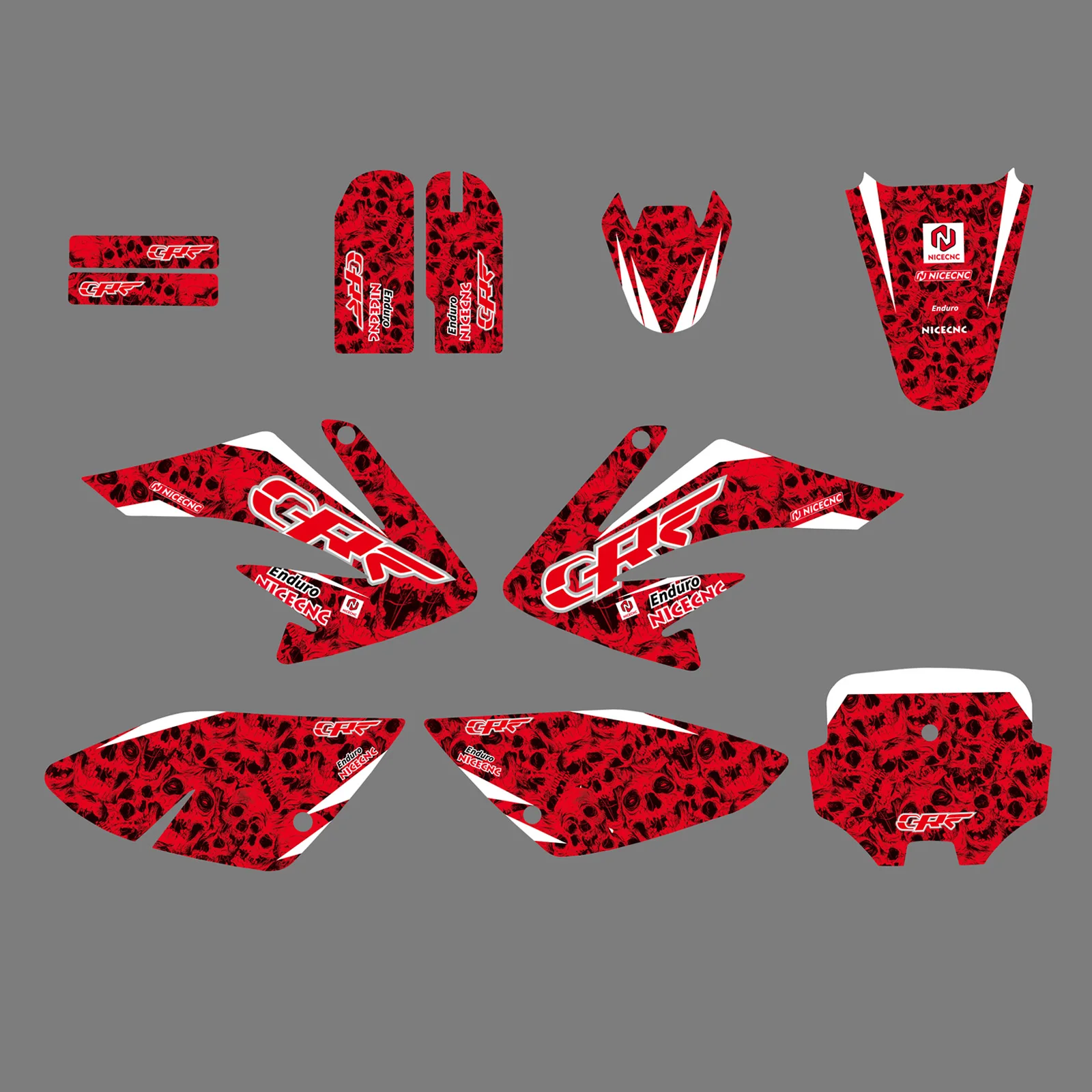 NiceCNC For Honda CRF70 2004-2012 CRF80 CRF100 2004-2010 CRF 70 80 100 Motocross Graphics Background Decals Stickers Customize