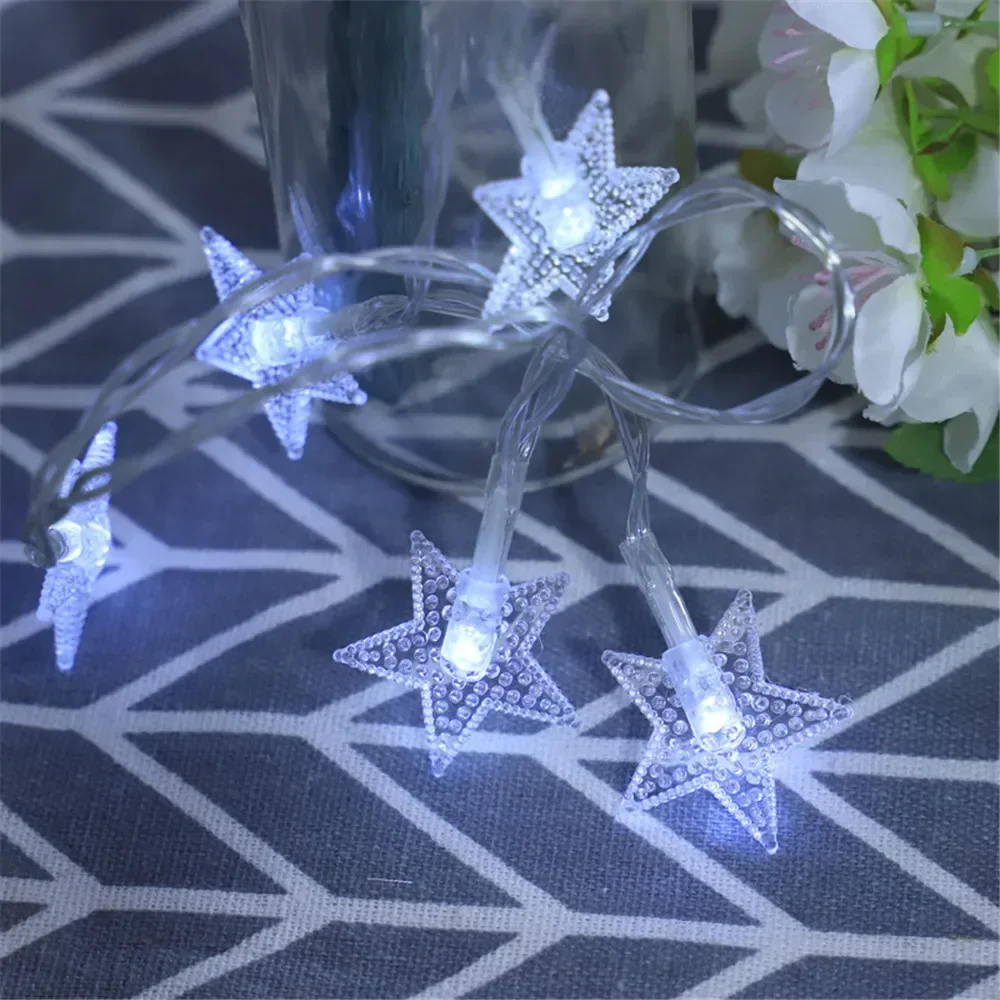 10/20/40/80 LED Star Light String Twinkle Garlands Battery Powered Christmas Lamp Holiday Party Wedding Decorative Fairy Lights
