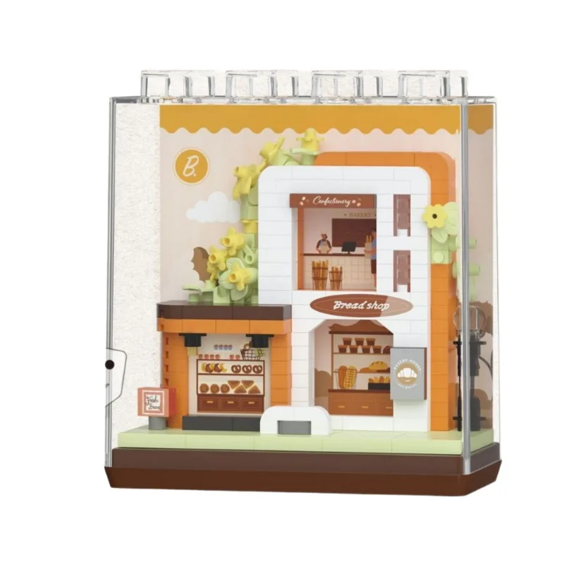 

Имитация вида на улицу, сделай сам, строительный блок, сборка, модель здания, игрушка, дом, строительный блок, дом, ремесло, девушка, праздник, Рождественский подарок