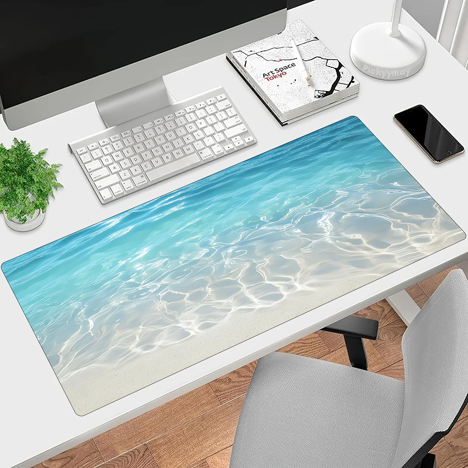 

Прочный коврик для мыши с большой волнистой конструкцией, нескользящее резиновое основание, прошитые края, идеально подходит для установки дома или офиса