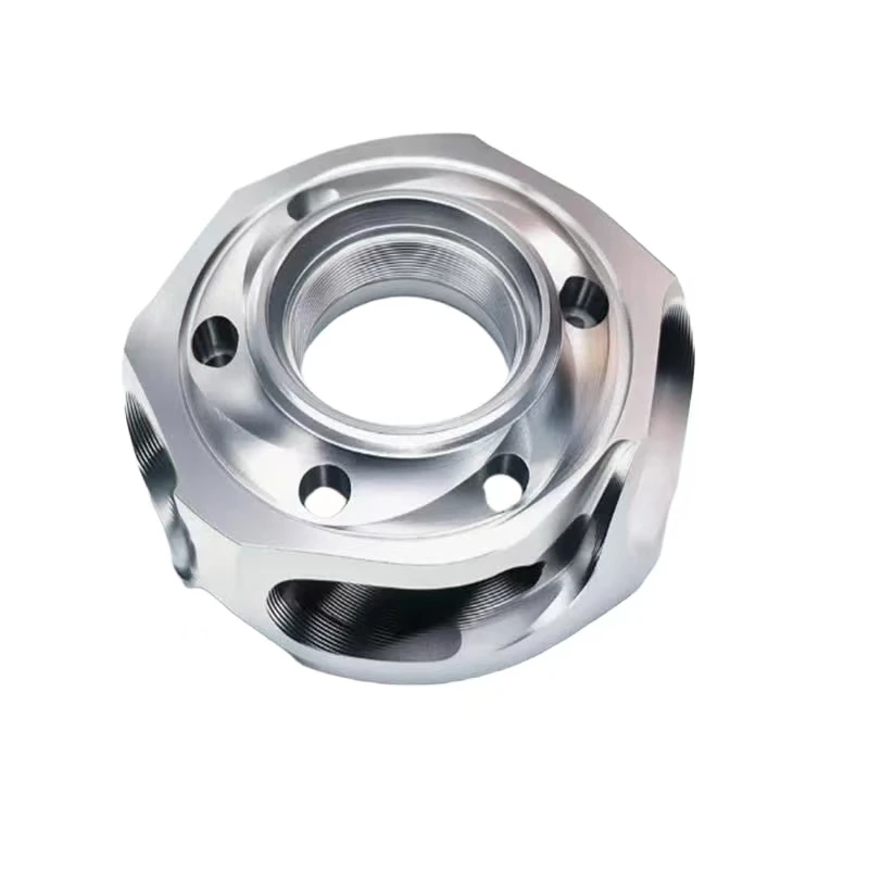 Custom Stainless Steel/Aluminum Alloy CNC Machined High-Precision Threaded Hole Annular Mechanical Adapter