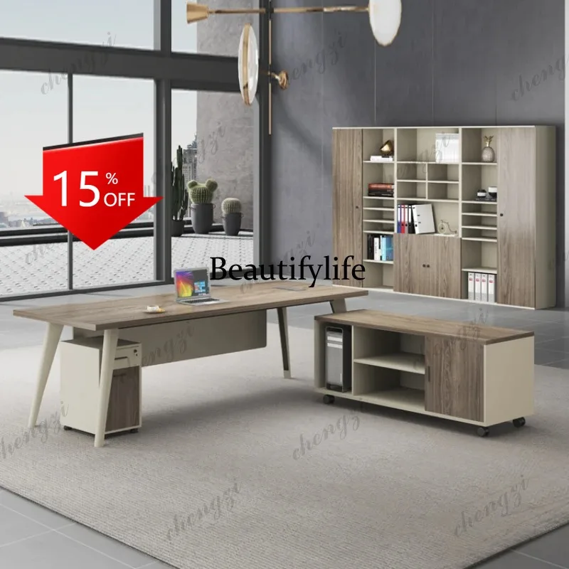 G153 Organizer Aesthetic Office Desk Luxury Extension Commercial Specialty Office Table Standing Study Mesa De Escritorio Furnit
