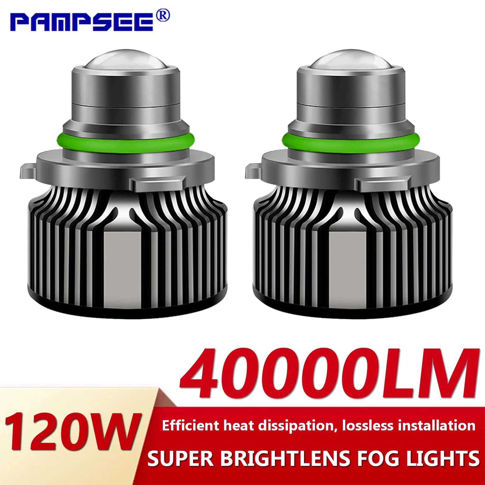 9006 HB4 Laser LED Headlight 120W High Brightness Lemon Green Color Car Bulbs Compatible 9005 HB3 Fog Light 3000K Yellow White