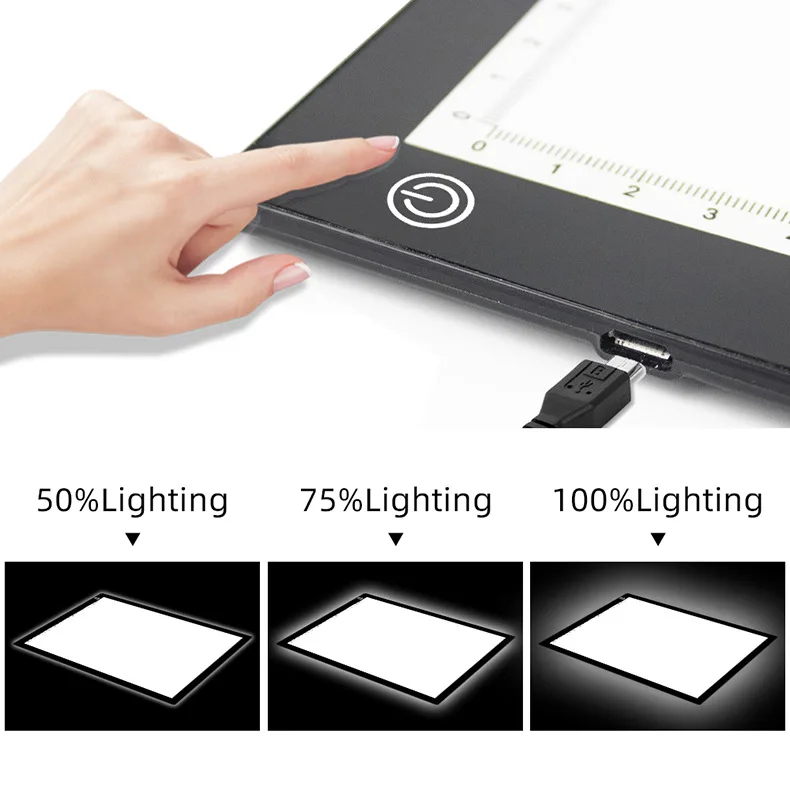 A3 Bright Pad Copy Board Portable LED Drawing Board For Tracing Sketching Drafting And Art Projects Digital Drawing Tablets