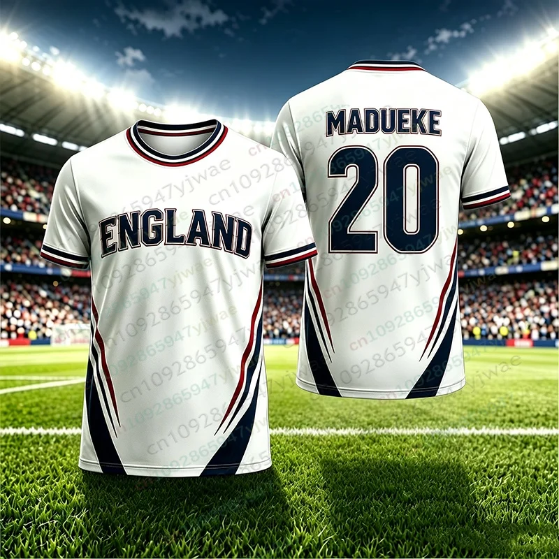 2026 Summer England Print Soccer Jersey NO.10 Bellingham Men Women Quick Dry Sport Tee Soccer Fans Training Parent-child T-shirt view 2