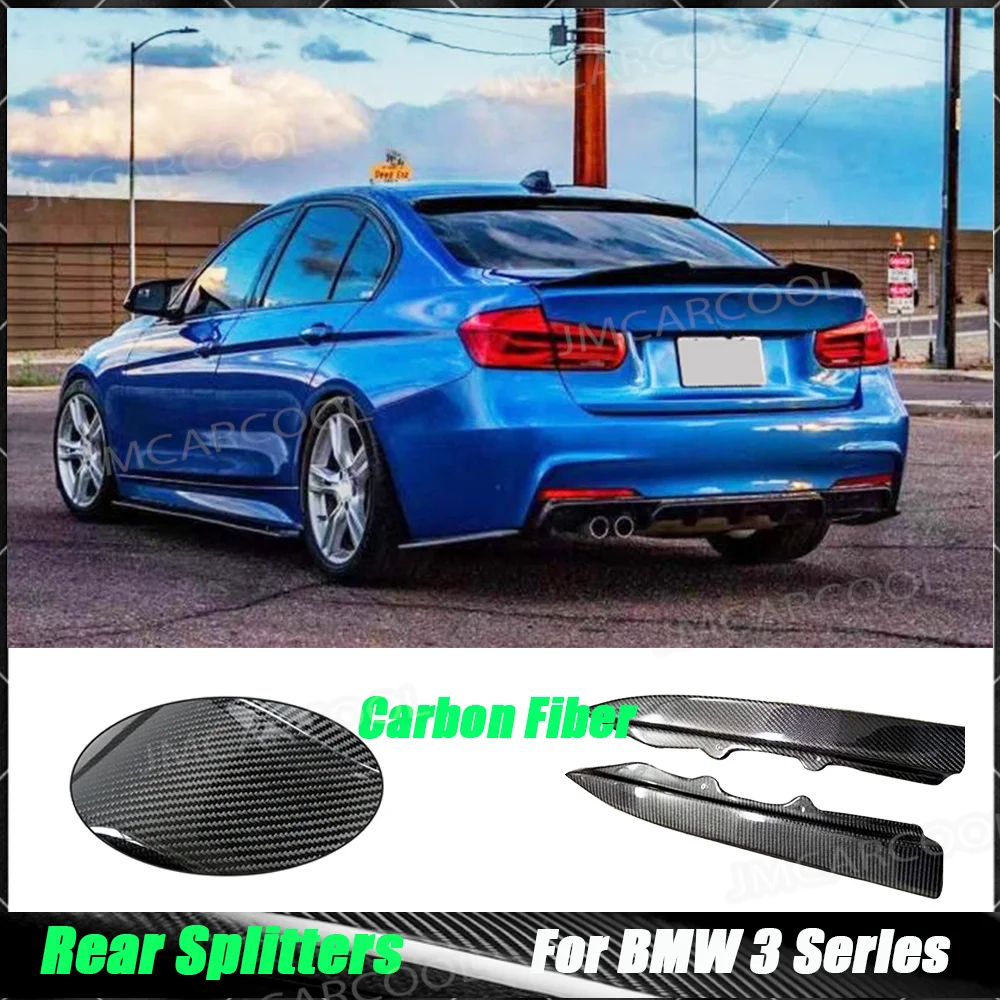 

Carbon Fiber Rear Bumper Lip Splitters Aprons For BMW 3 Series F30 M Tech Sport 2012-2017 FRP Rear Chin Aprons Protector