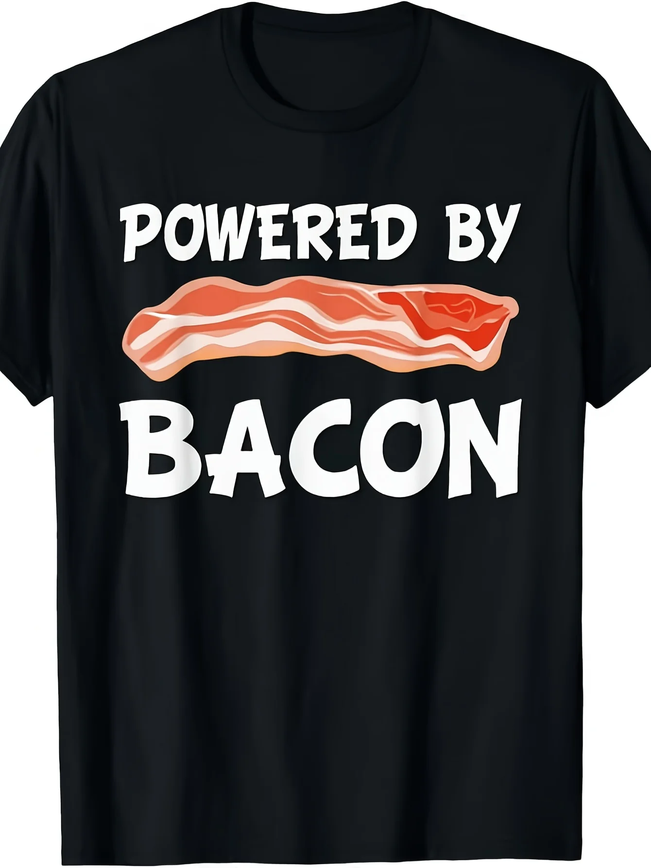 

Футболка с графическим принтом Bacon Graphic Tee, мужская хлопковая футболка с короткими рукавами, забавный подарок для гурманов, повседневная одежда для ежедневной носки