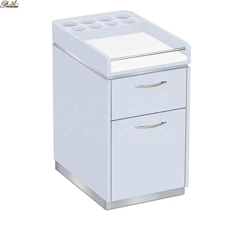 Modern Luxury Barber Shop Hair Salon Wood Trolley Cart with Lockable Drawer