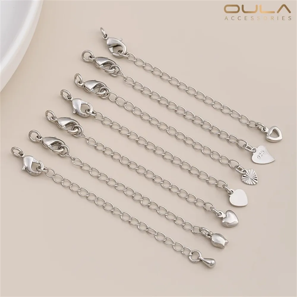 

1pcs White Gold Tail Chain, Extended Chain, Self-made Bracelet, Necklace, Extended Chain, Diy Handmade Jewelry Accessory