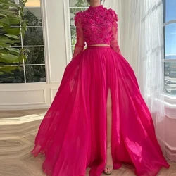 Customized Jiayigong s Flower Draped Birthday A-line High Collar Bespoke Occasion Gown Long Dresses