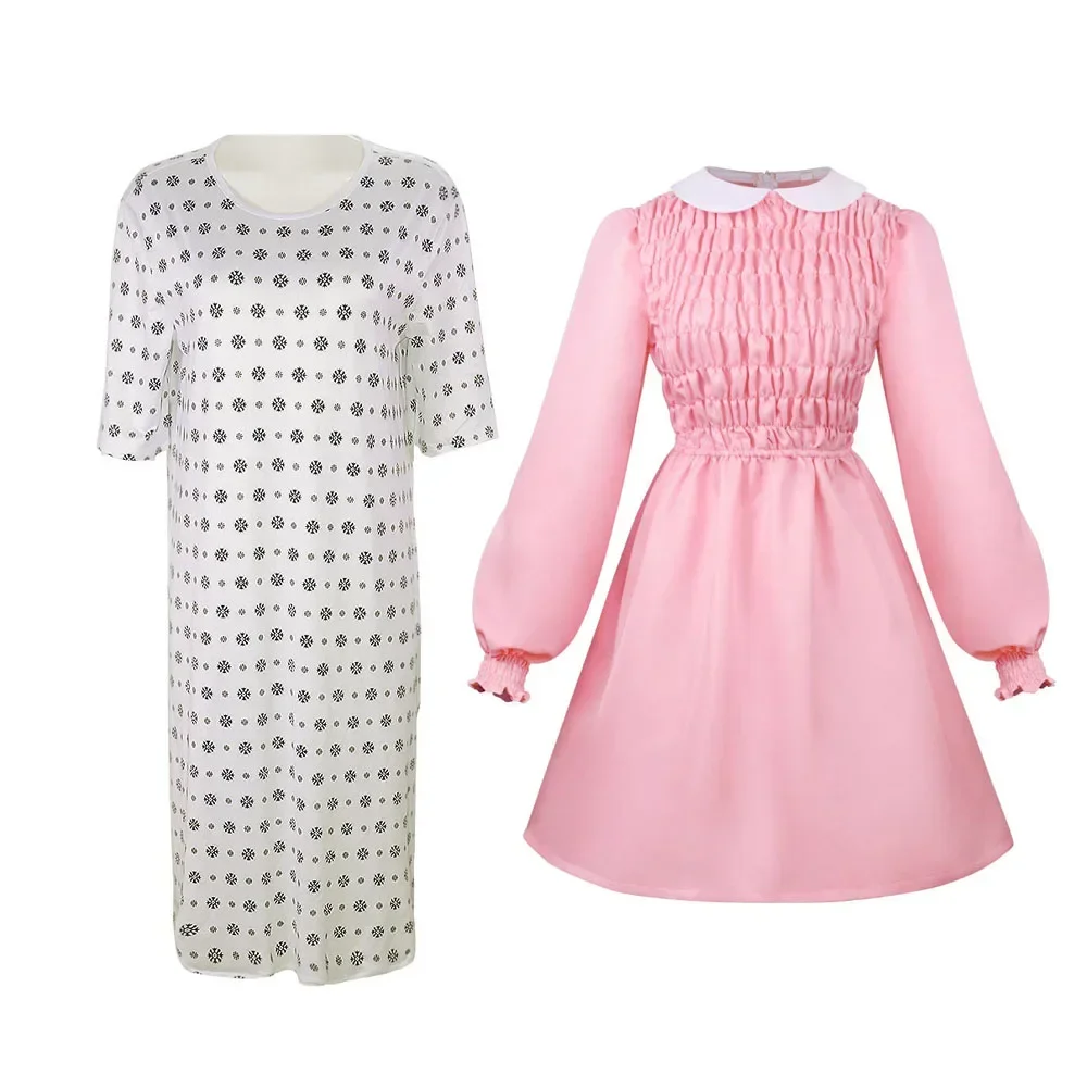 Костюм для косплея «Странная история», женское белое платье, полный комплект, розовое платье Джейн Хоппер для девочек, карнавальная вечеринка на Хэллоуин Костюм для косплея «Странная история», женское белое платье, полный комплект, розовое платье Джейн Хоппер для девочек, карнавальная вечеринка на Хэллоуин