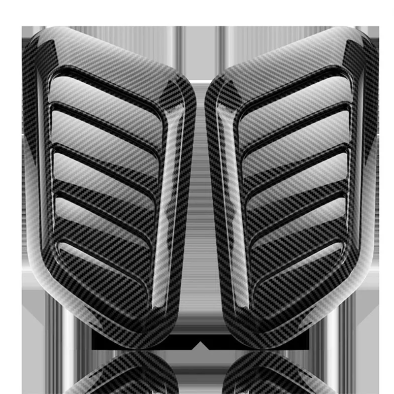 Capot en fibre de carbone à installation facile, prise d'air universelle pour voiture, couvercle de ventilation, 2 pièces, accessoires de style extérieur automobile