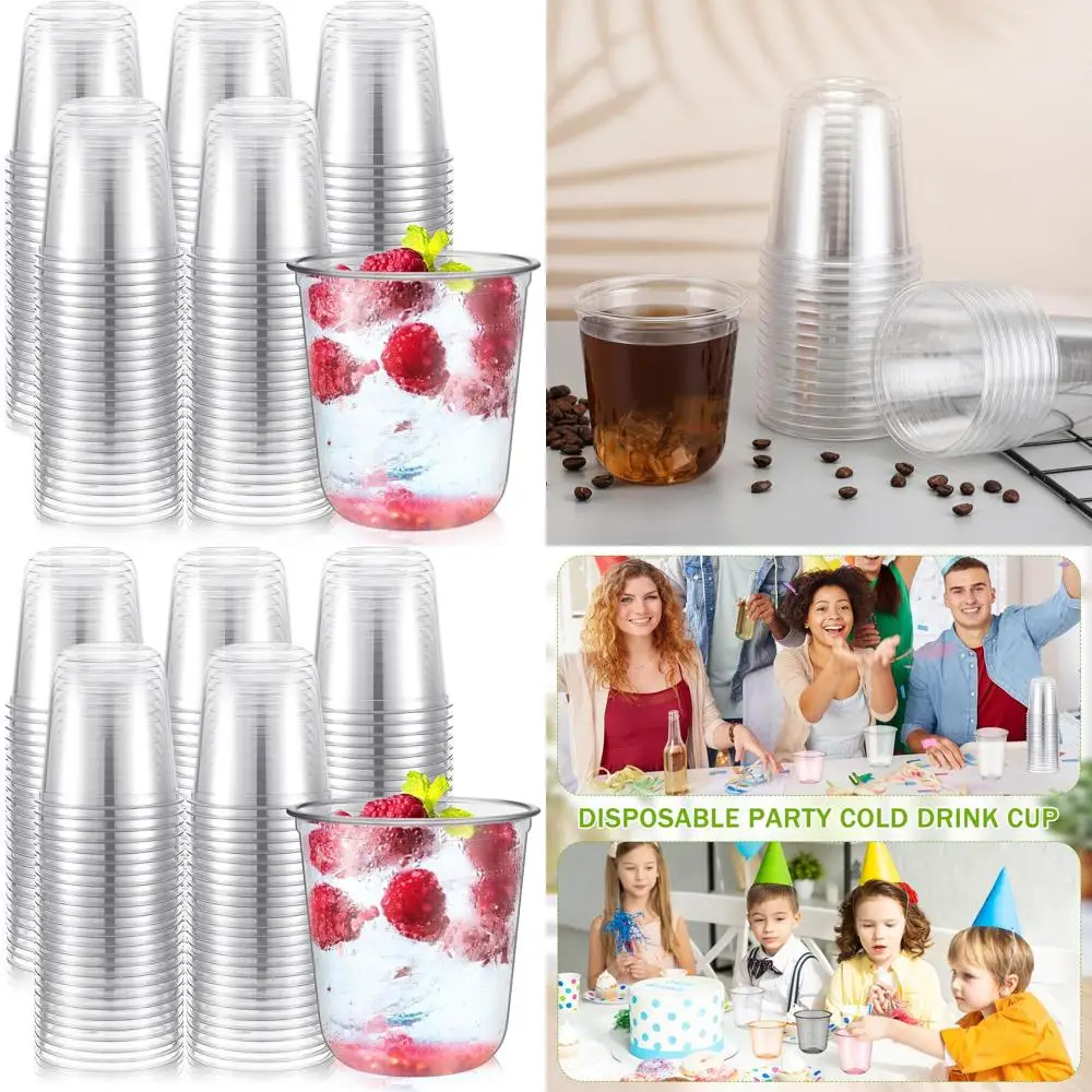 

100 Pack Disposable 12oz Plastic Wine Glasses for Events, Weddings, Birthdays, and Cocktail Parties (Clear)
