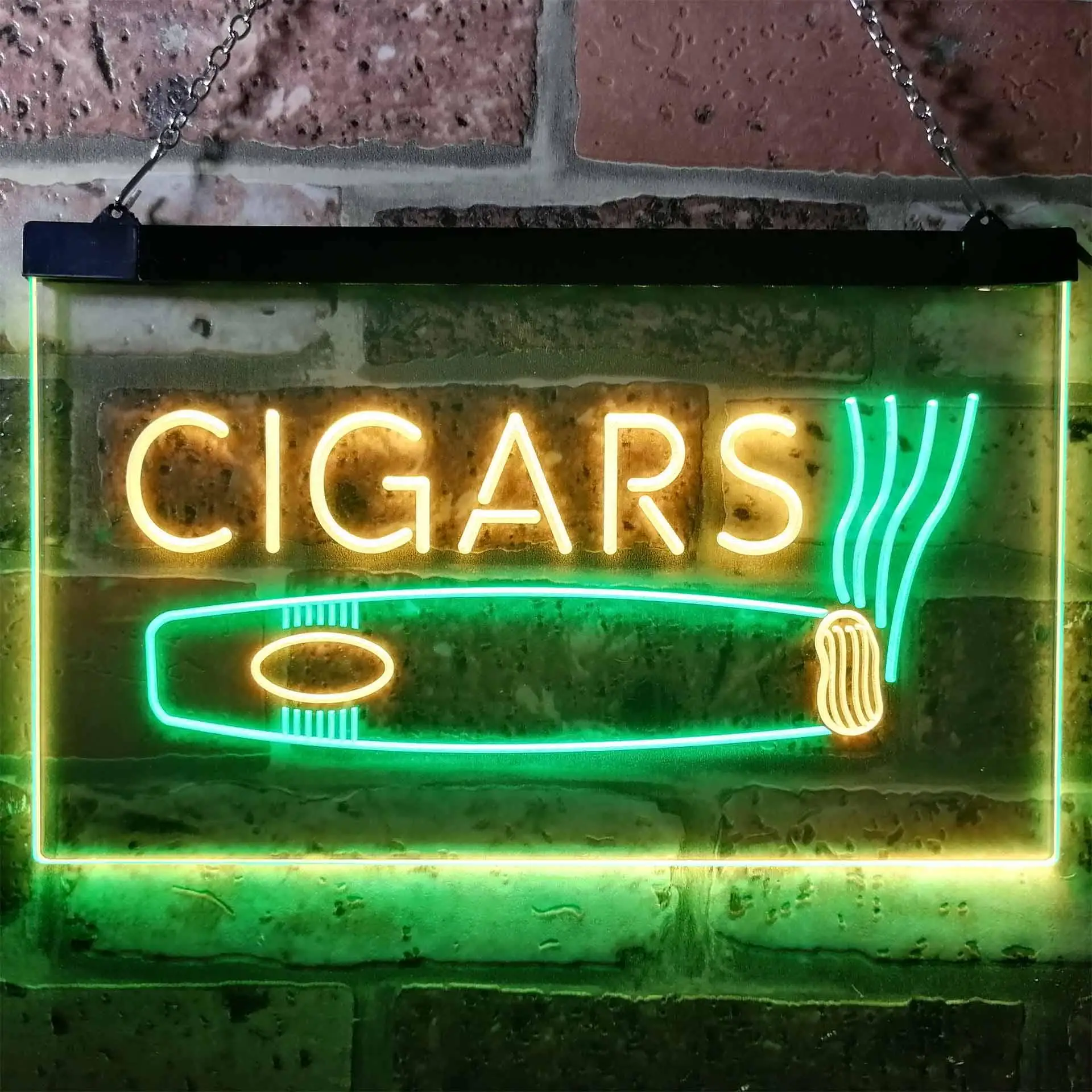 CIGARS Dual Color Led Neon Sign st6-i0073