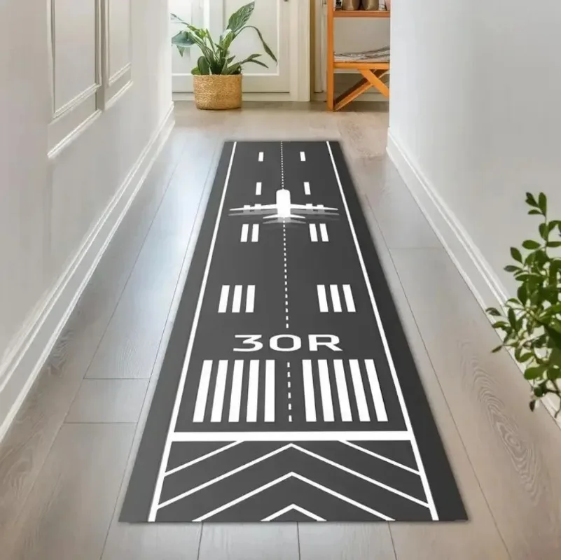 Runway Rug Aviation Airport Track Design Living Room Bedroom Mat Home Decoration Carpet