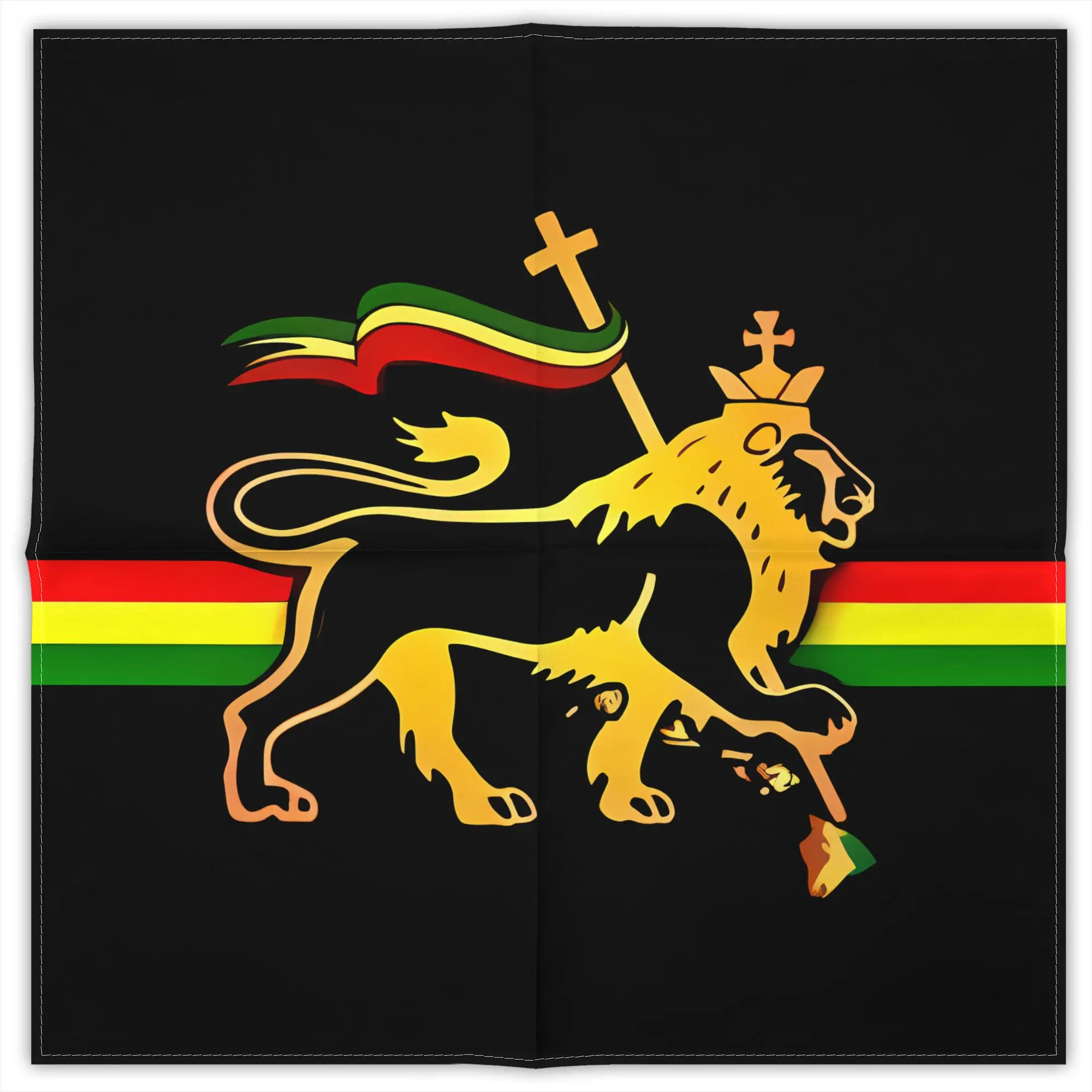 lenco-quadrado-decorativo-jamaica-lion-de-poliester-estampado-para-uso-diario