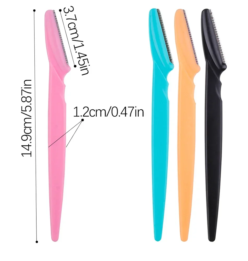 3/10Pcs Augenbraue Epilation Haar Entfernung Schneider Sicherheit Messer Make-Up Schaber Augenbraue Trimmer Klinge Frauen Gesicht Rasierer Tragbare – Detail 3