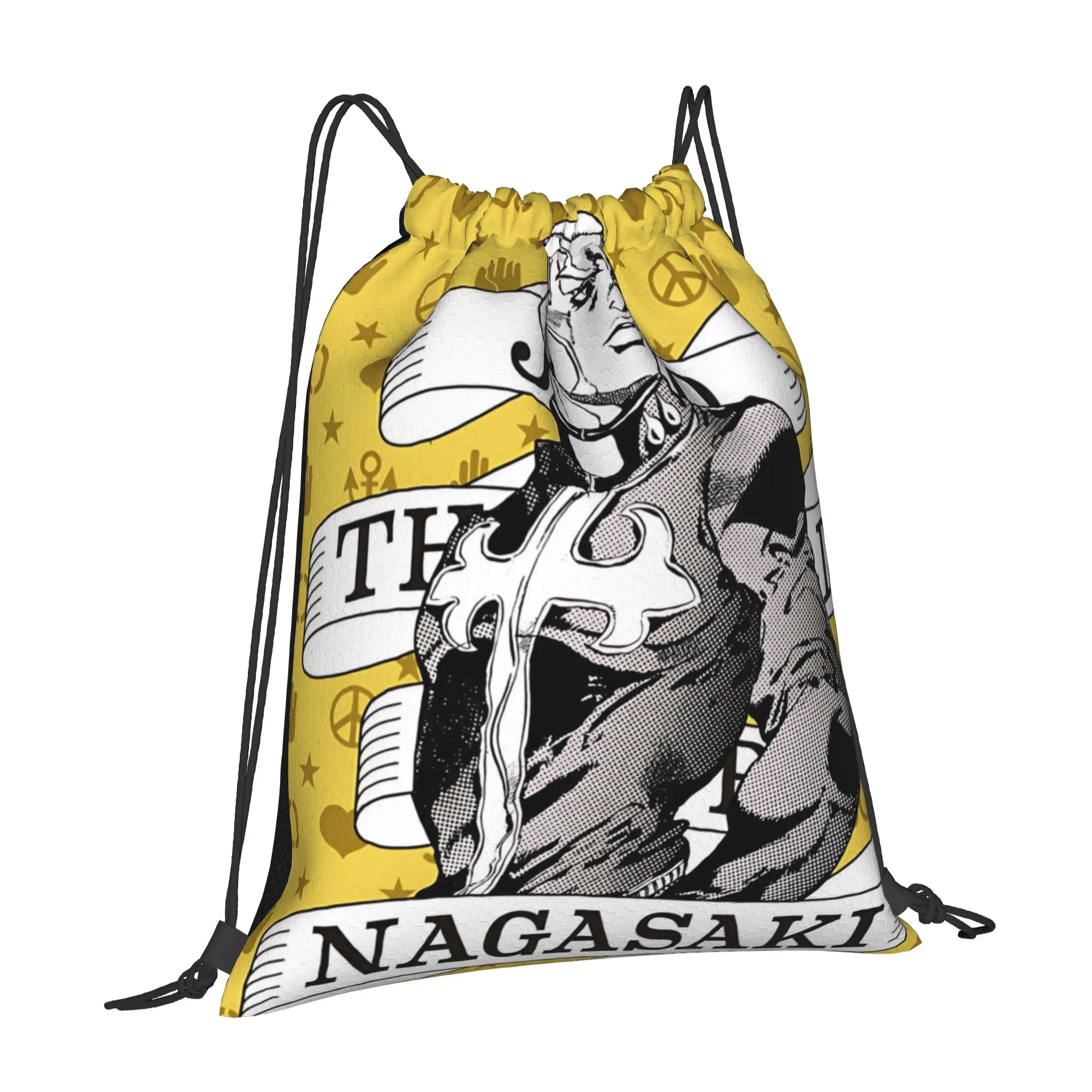 sports Pouch Jojo's Bizarre Adventure World  Portable Shopping Drawstring Bags Riding Backpack Gym Clothes Storage Backpacks