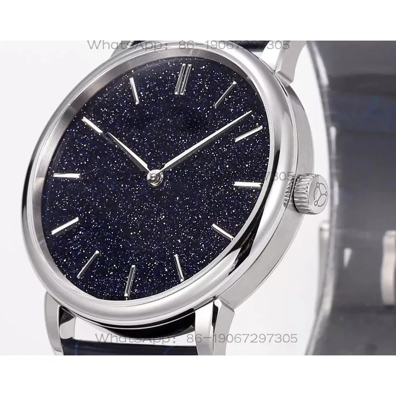 SW300 fine grinding movement pointer watch sapphire 9MM ultra-thin starry sky 39 watch diameter transparent waterproof