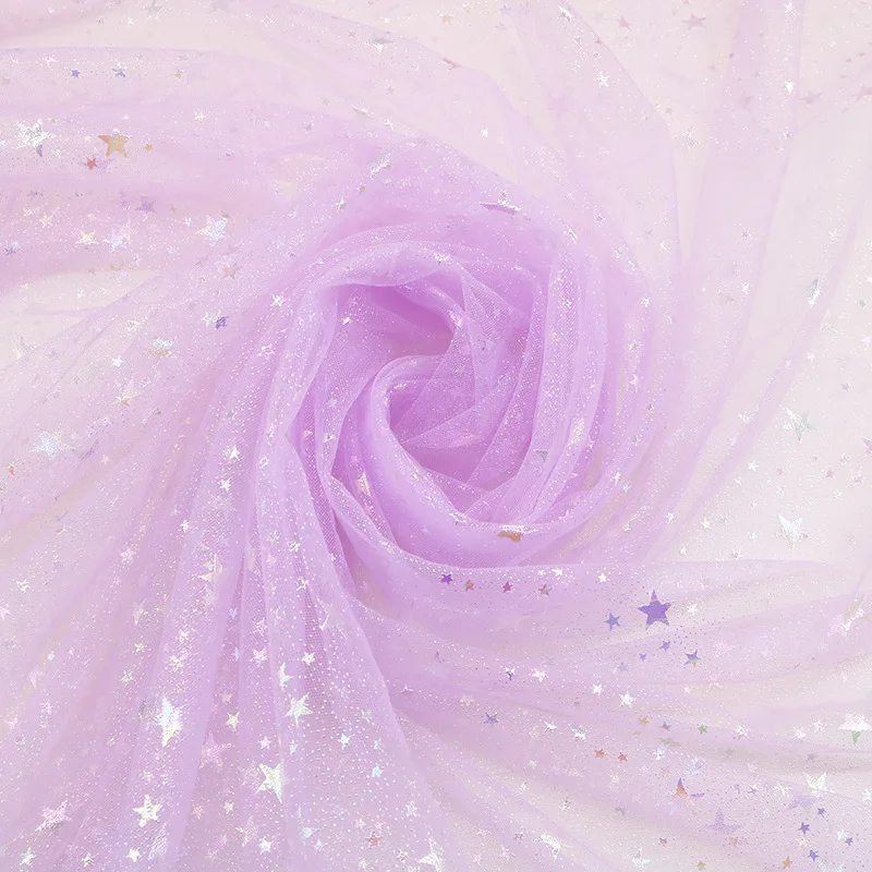 150*100 سنتيمتر البريق ستار تول النسيج DIY بها بنفسك اليدوية الشاش شبكة بوليستر تول الزفاف عيد الميلاد حفلة عيد ميلاد ملابس دمى #5