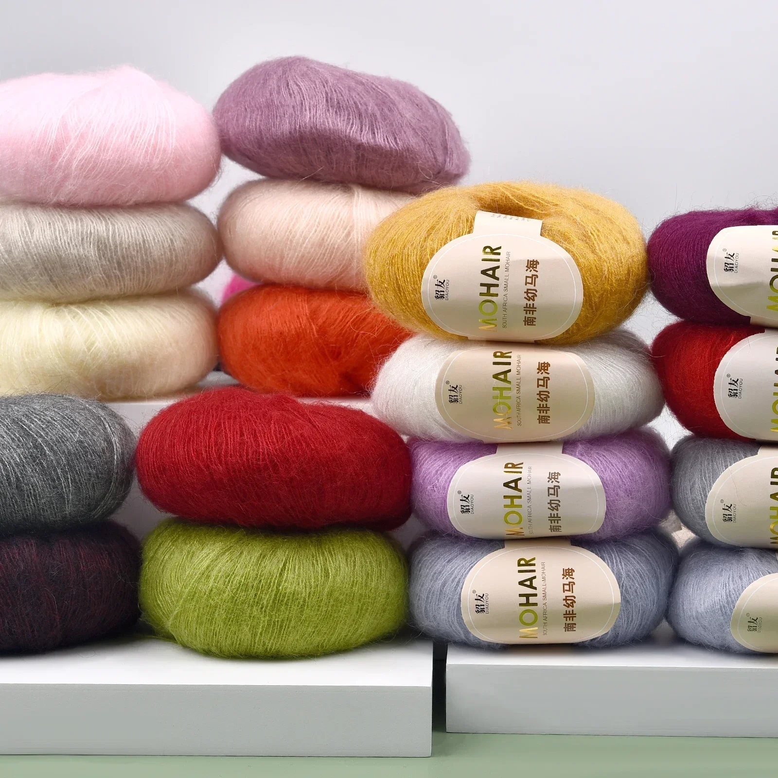 35 Colors 25g/Pc Mohair Yarn Extra Soft Warm Baby Wool Crochet Yarn for Hand Knitting Sweater Shawl Scarf DIY Material Supplies