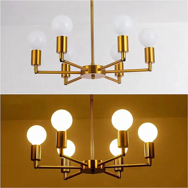 Imagem -03 - Lustre Dourado para Sala de Estar Lâmpadas de Teto Simples e Luxuosas Moderno e Simples Jantar e Quarto Enviando a Partir de 2023