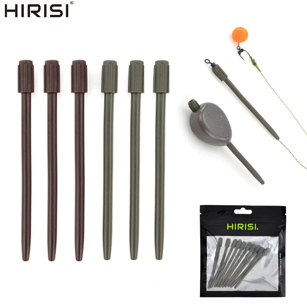 Hirisi AH013 10Pcs 73mm Soft Rubber Anti Tangle Sleeves Carp Fishing Inline Lead Tube Terminal Tackle for Carp Rigs