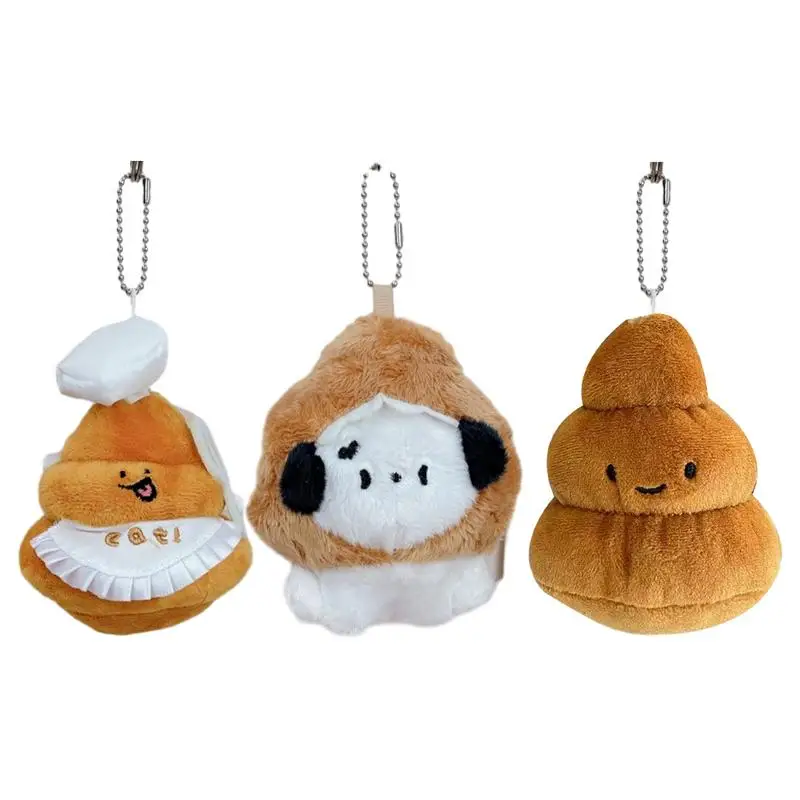 Plush Keychains For Backpacks Weird Poop Bag Pendants Funny Birthday Gift Keychain Plushie For Kids Poop Plush Stuffed Animal