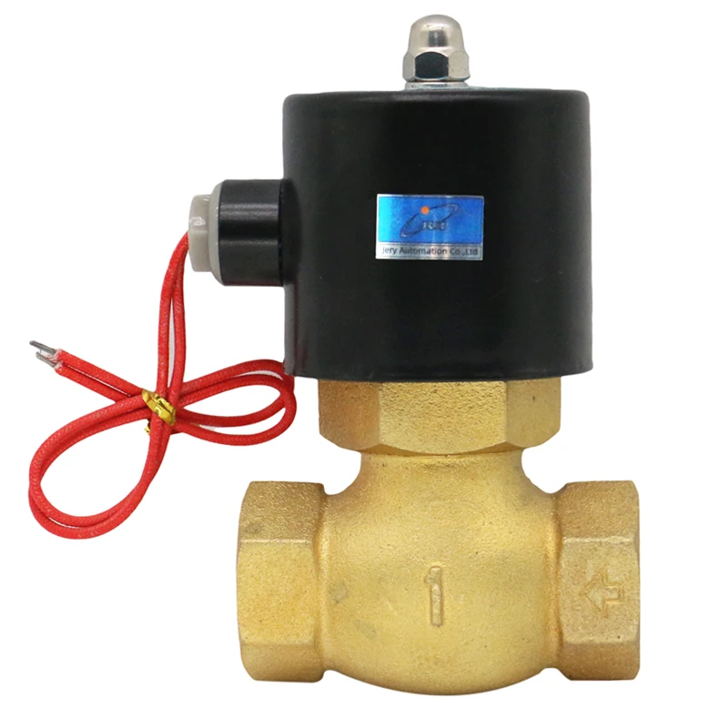 2L Series 2/2 Way High Pressure AC DC 12V 24V 110V 220V Steam Air Oil Water Solenoid Valves  Pilot Operated Brass Solenoid Valve