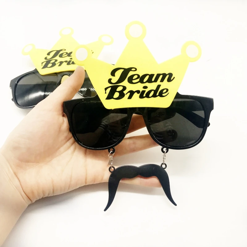 1 Pair，Party Glasses，Team Bride Sunglasses，Wedding Favors For Guests，Dancing Party Personal Decora，Photo Props