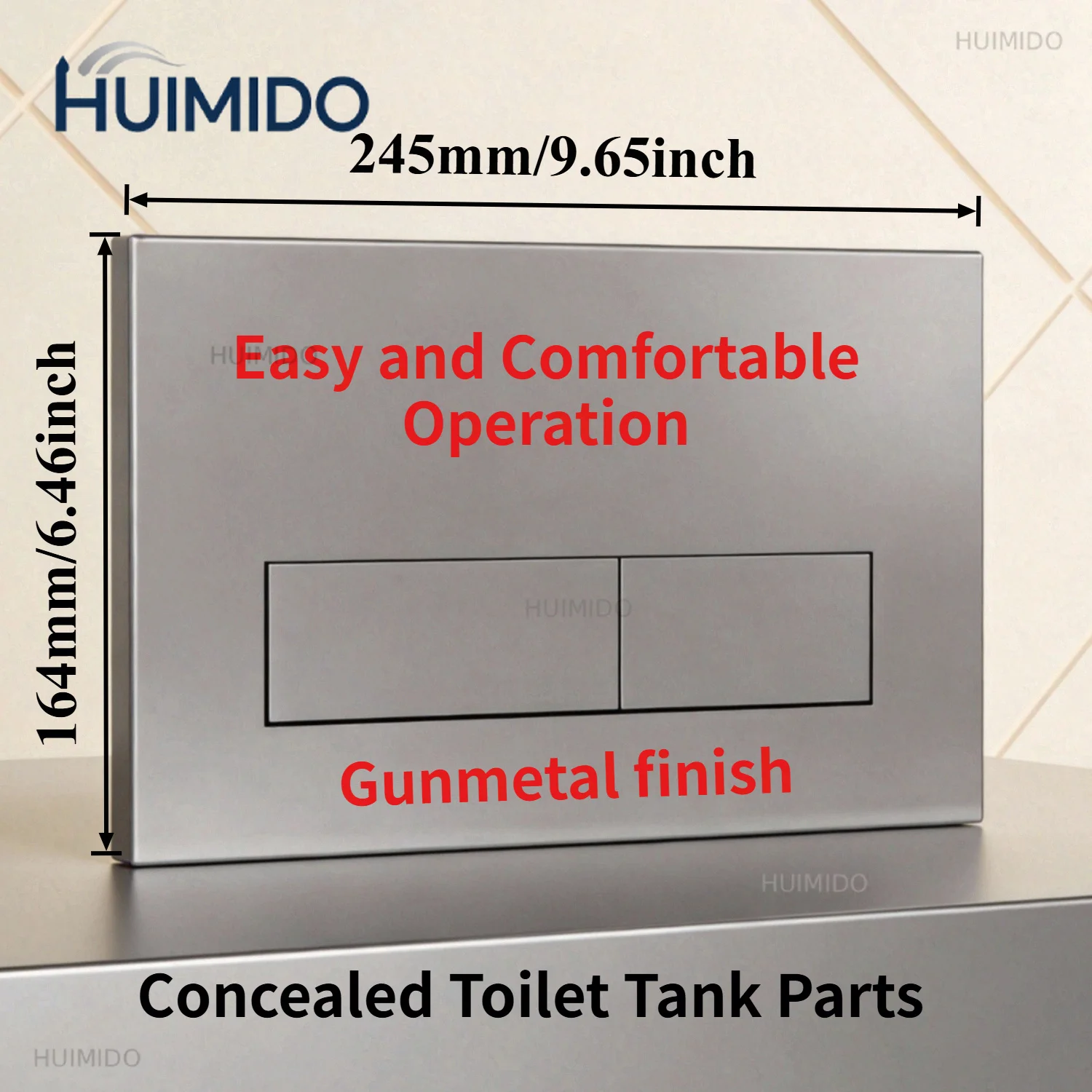 Dual Flush Button Plate concealed toilet cistern panel Compatible with Geberit Sigma 01 20 30 UP320 & UP300 Gunmetal finish