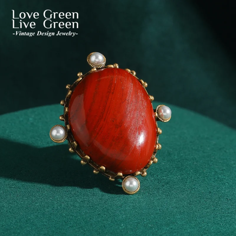 Винтажные овальные кольца из натурального камня, красные кольца, наряды в стиле ретро, коралловый жемчуг, свадебная вечеринка, антикварные украшения, аксессуары на палец для женщин Винтажные овальные кольца из натурального камня, красные кольца, наряды в стиле ретро, коралловый жемчуг, свадебная вечеринка, антикварные украшения, аксессуары на палец для женщин