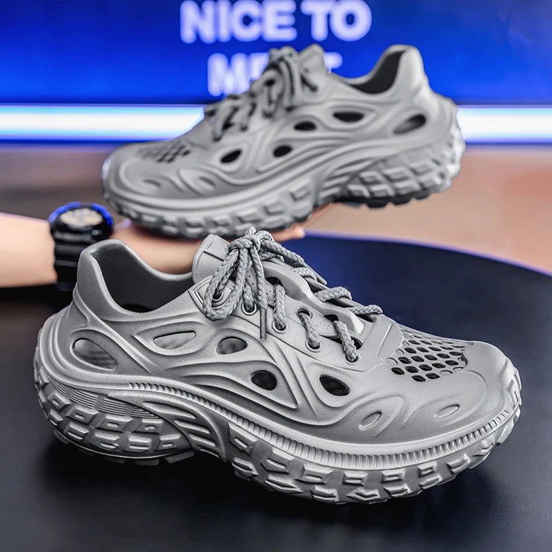 Men's Sandals Outdoor Thick Bottom 2026 New Summer Fashion Lovers Sandals EVA Baotou Hole Shoes Luxury Beach Men Garden Shoes view 5