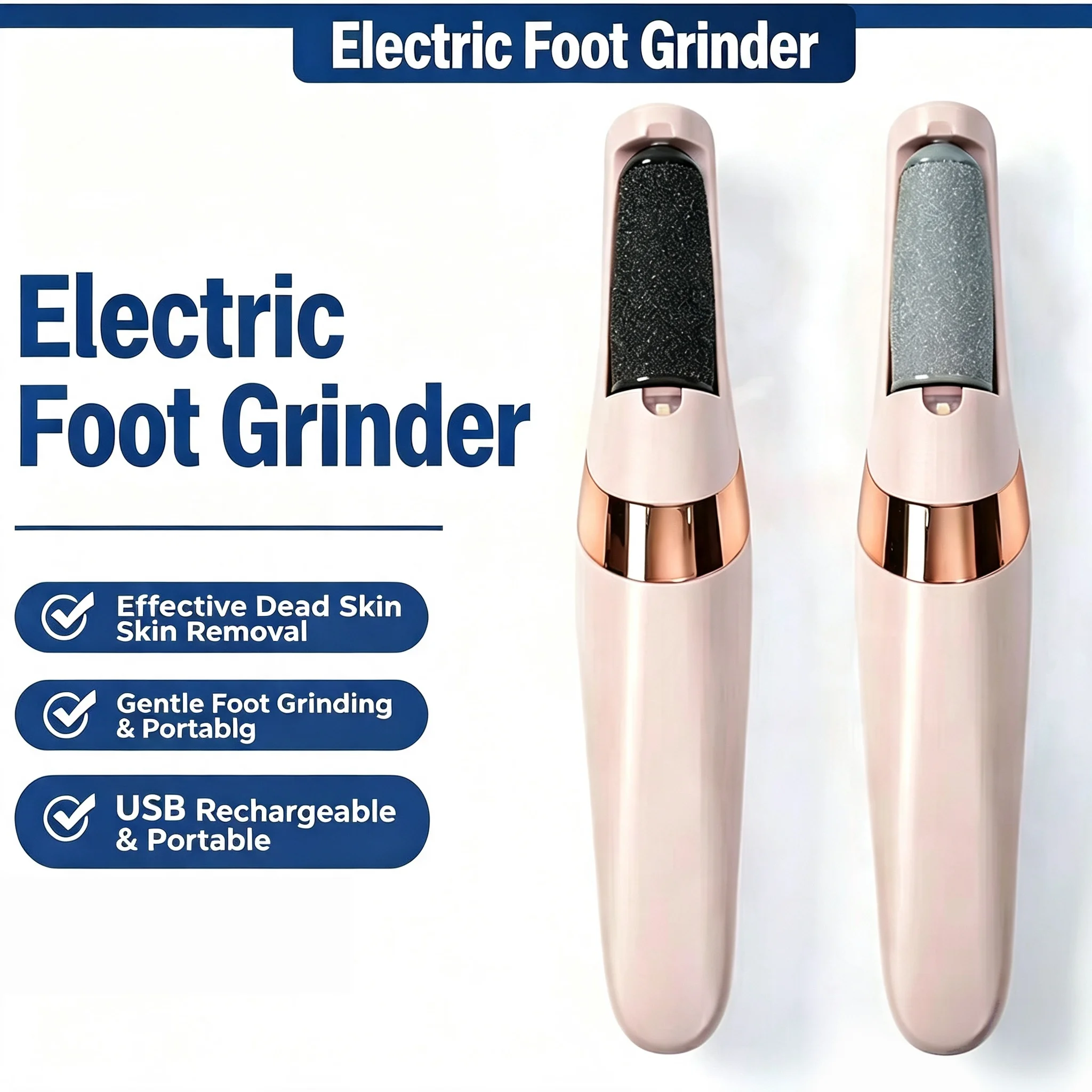 Appareil électrique sans fil rechargeable pour éliminer les callosités, lime à pieds pour éliminer la peau sèche et rugueuse sur les talons, pour femmes et hommes