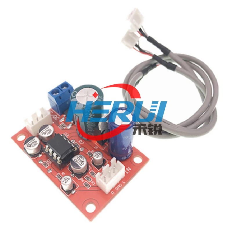 NE5532 op amp front amplifier board single power supply