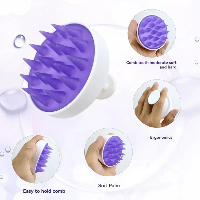 Massage Comb Scalp Cleansing Soft Bath Massage Brush Adult Baby Shampoo Massage Comb Silicone Comb Hairdressing Tools image 3