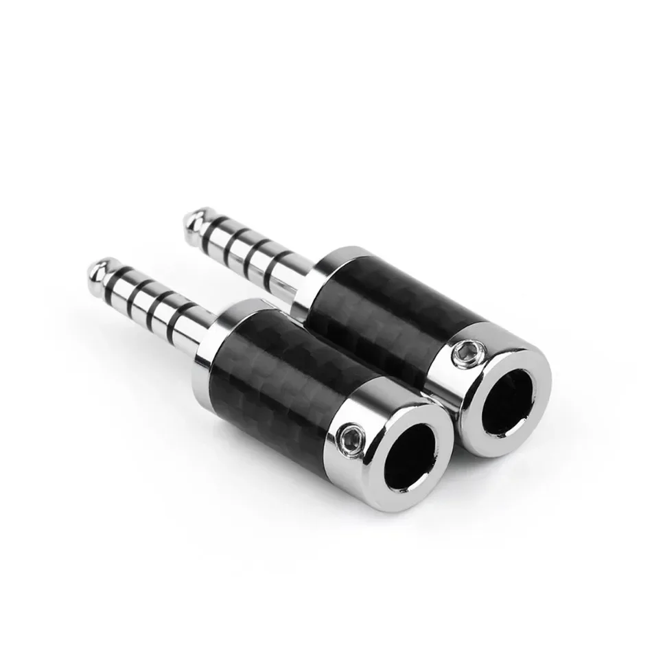 4.4mm Connector Rhodium Plated 4.4 mm 5 Pole Carbon Fiber Earphone Plug For NW-WM1ZA Headset Audio Jack Wire Metal Adapter