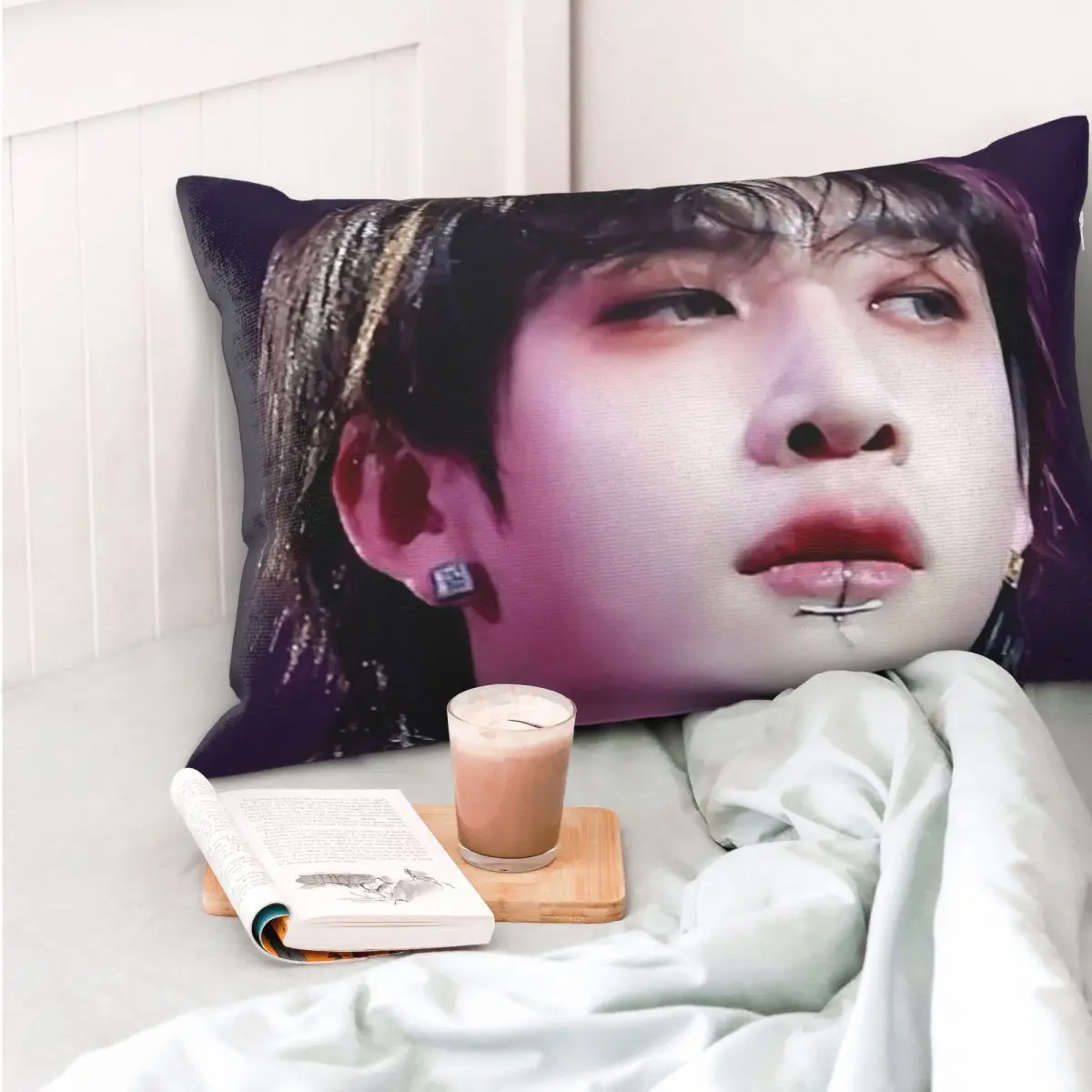 Bang Chan Rectangle Pillowcase Cushion Cover Decorative Bedroom Bed Home Comfort Throw Pillow