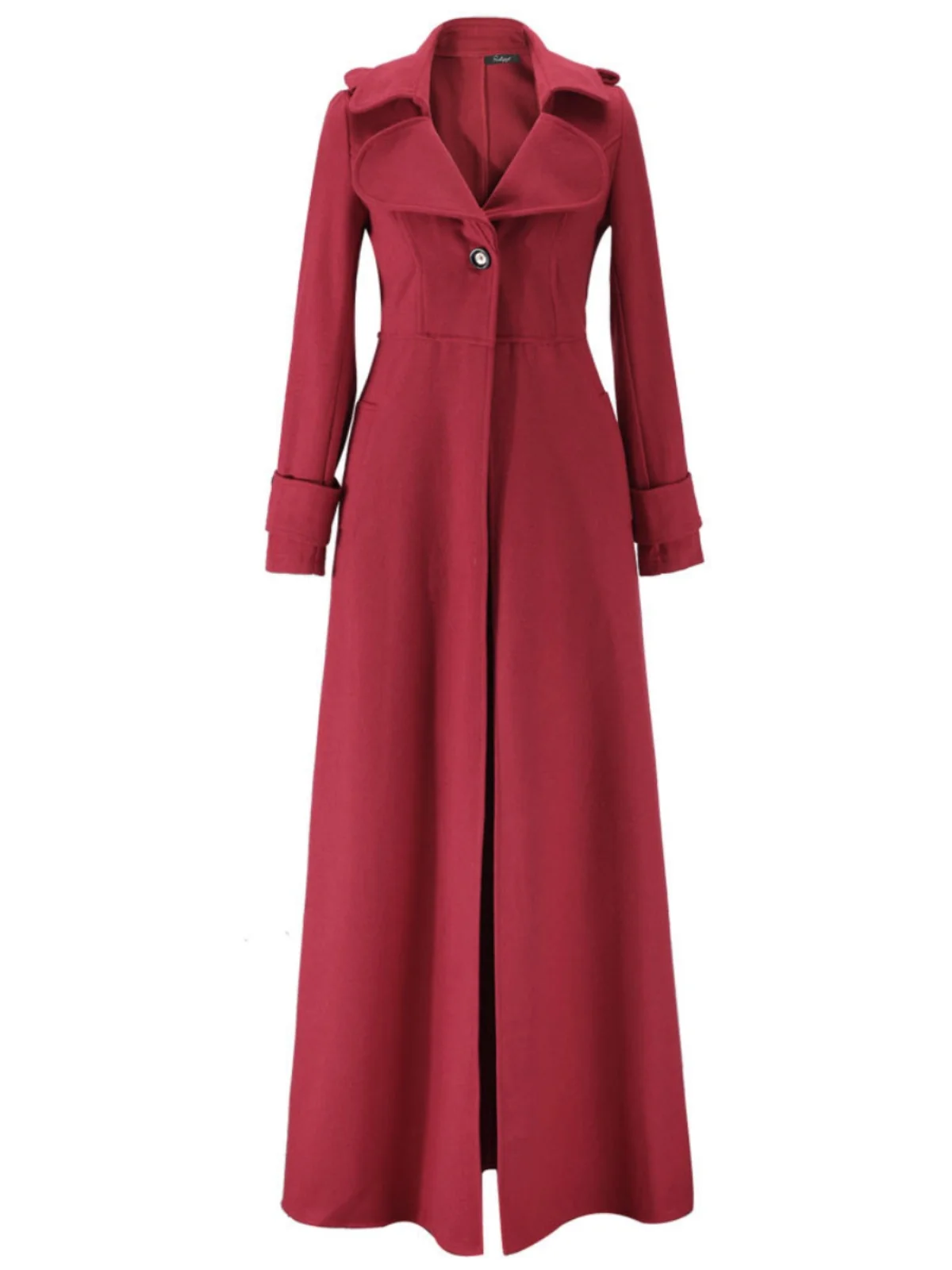 Ele Long Sve Windjack Dames Sle Herfst Winter Pure Kleur Slim Fit Jas Oulderlengte Ontwerp Woon-werkverkeer Frie...