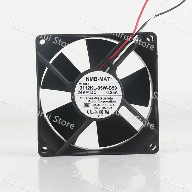 NMB 8032 double ball bearing frequency converter 80X80X32MM 3-wire 3112KL-05W-B59 8CM cooling fan DC 24V 0.25A AC EC