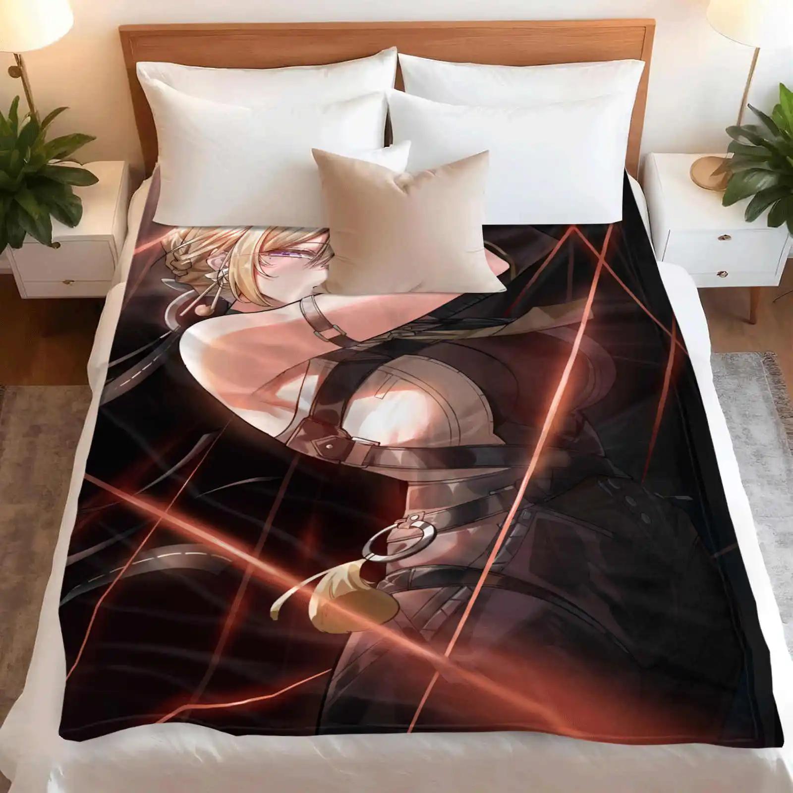 Zenless Zone Zero Flannel Blanket Suitable for Sofa Bed Office Car and Outdoor Travel Gifts for Men and Women in All Seasons